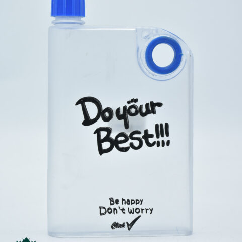 📖✨ قمقمه کتابی طرح جلد کتاب با متن انگیزش Do your Best |